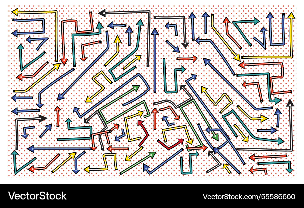 A decorative maze arrows shape print pattern A decorative maze arrows shape print pattern vector image