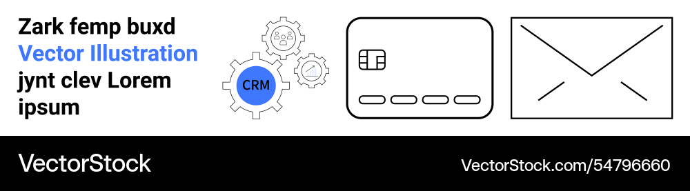 Crm integration with email and cloud computing Crm integration with email and cloud computing vector image
