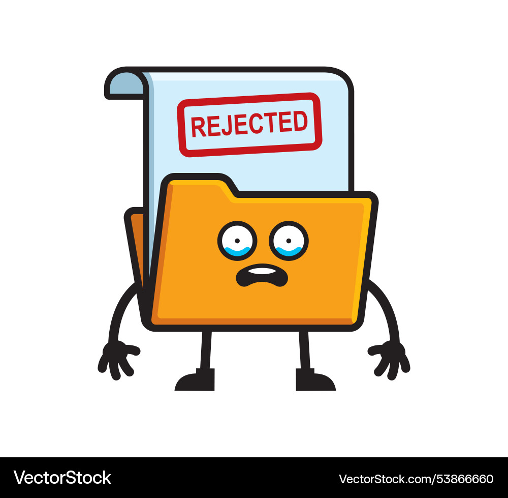 File folder mascot character design Vector Image