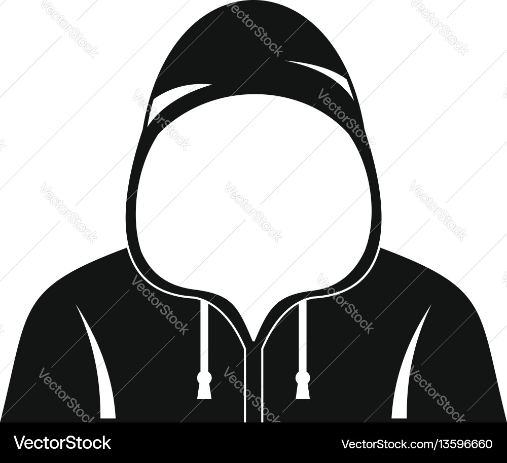 Hood icon simple style Royalty Free Vector Image