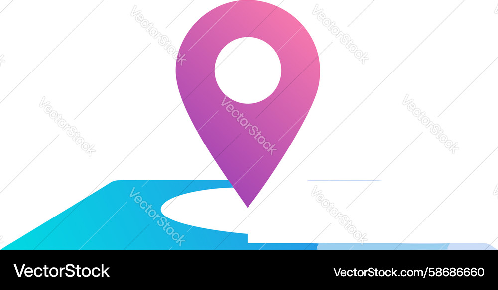 Location pin on map for navigation icon design Vector Image