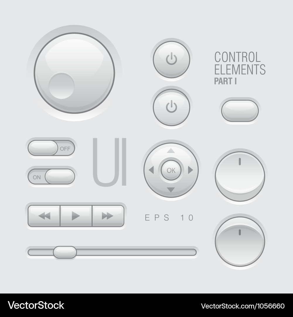 Modern UI Interface Elements Vector Image