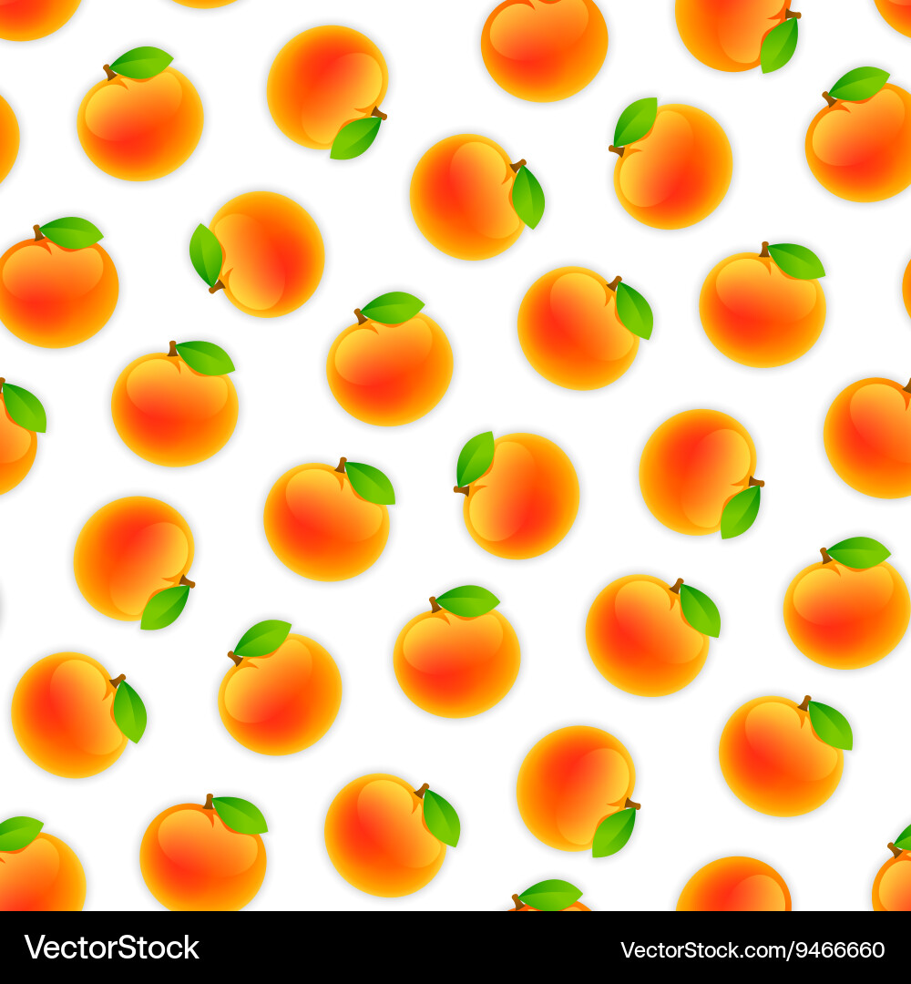 Seamless pattern with peach Royalty Free Vector Image