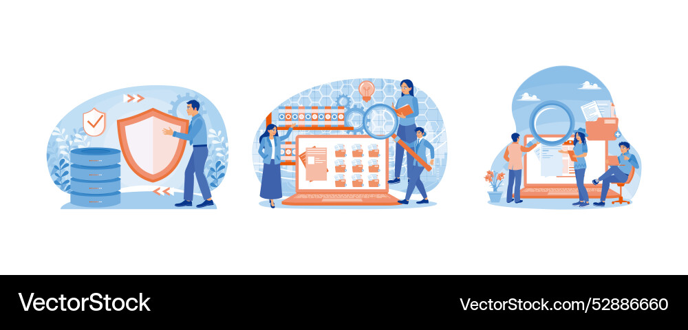 Secure data storage application the employee Secure data storage application the employee vector image