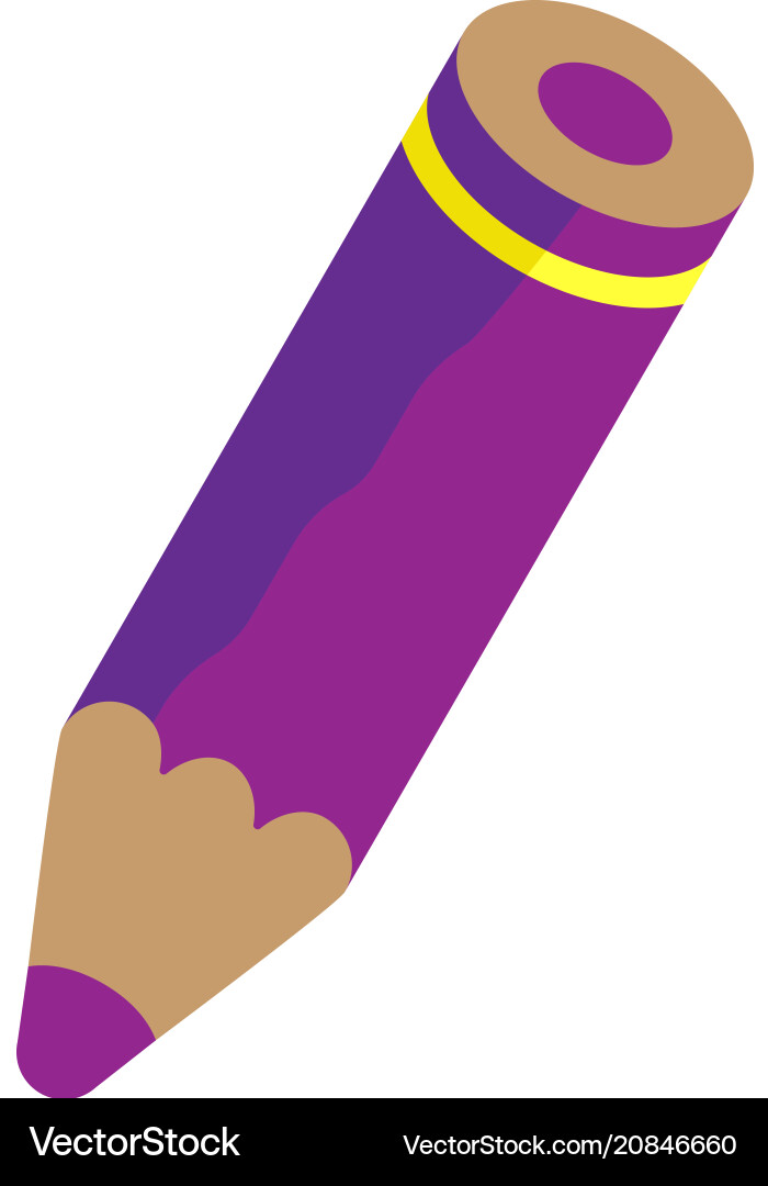 Violet pencil Royalty Free Vector Image - VectorStock