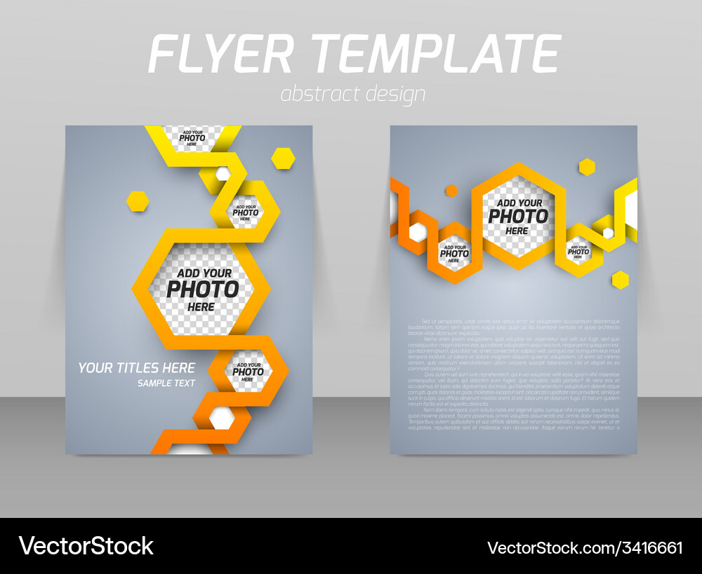 Abstract flyer template design Vector Image