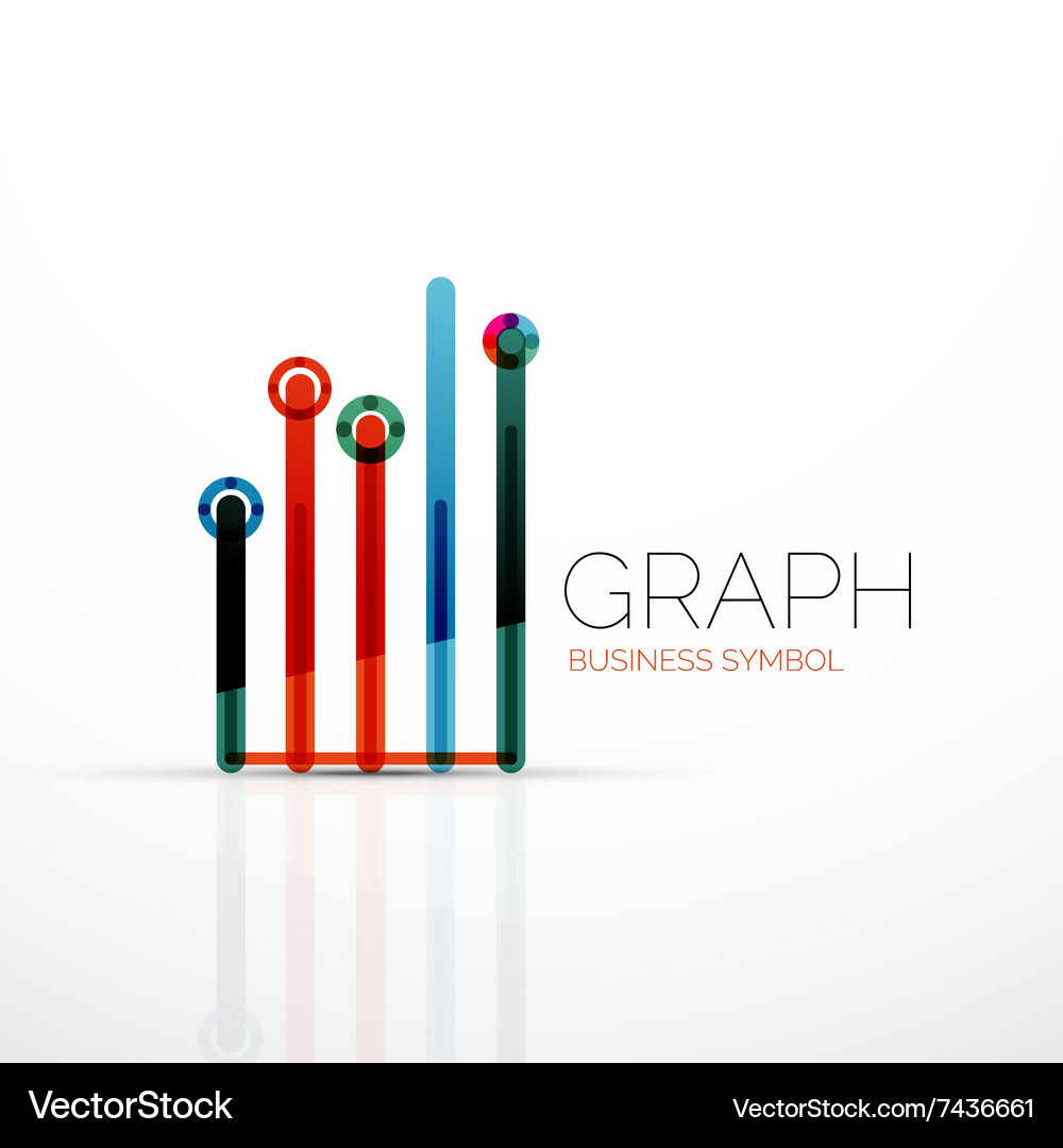 Abstract logo idea linear chart or graph Vector Image