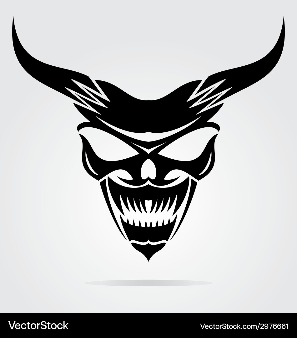 Hellish Demon Mask Vector Image