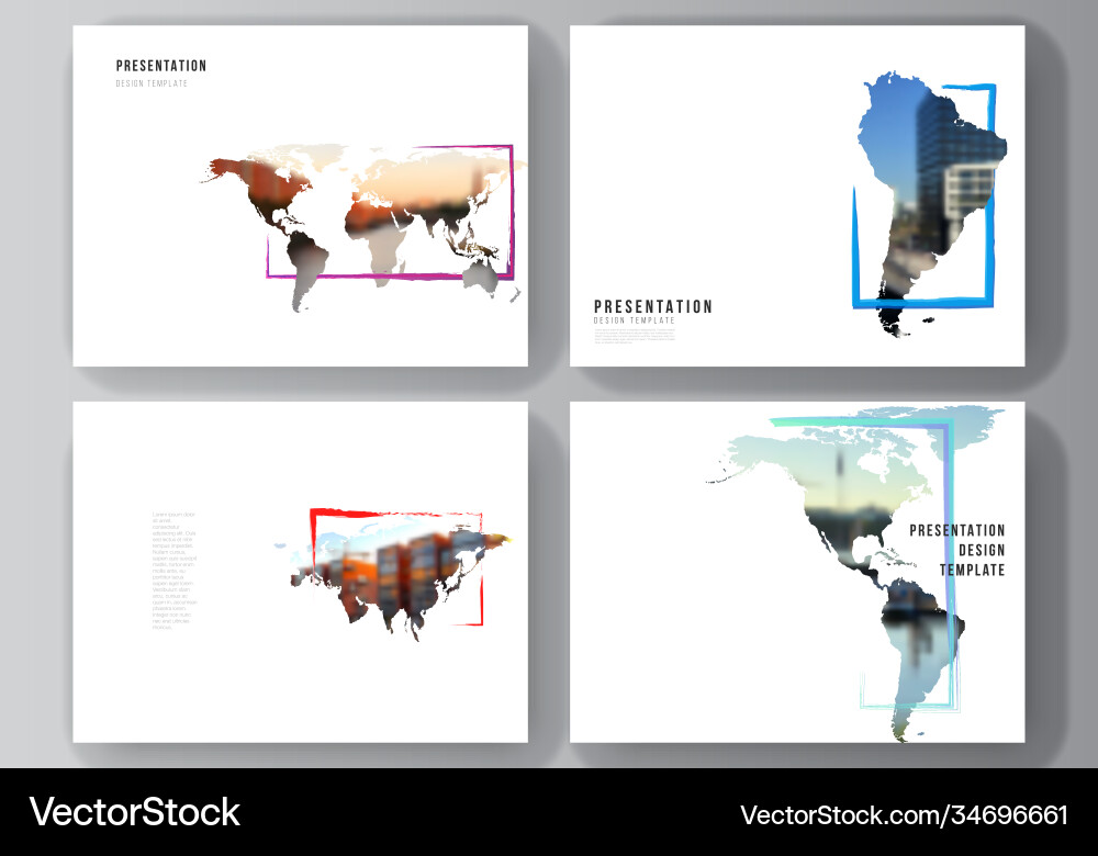 Layout presentation slides design vector image