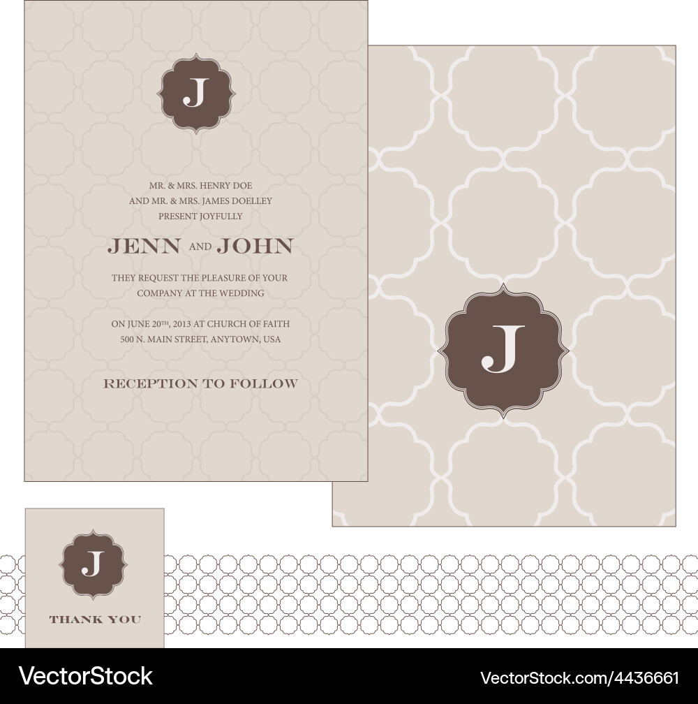 Patterned frame set Royalty Free Vector Image - VectorStock
