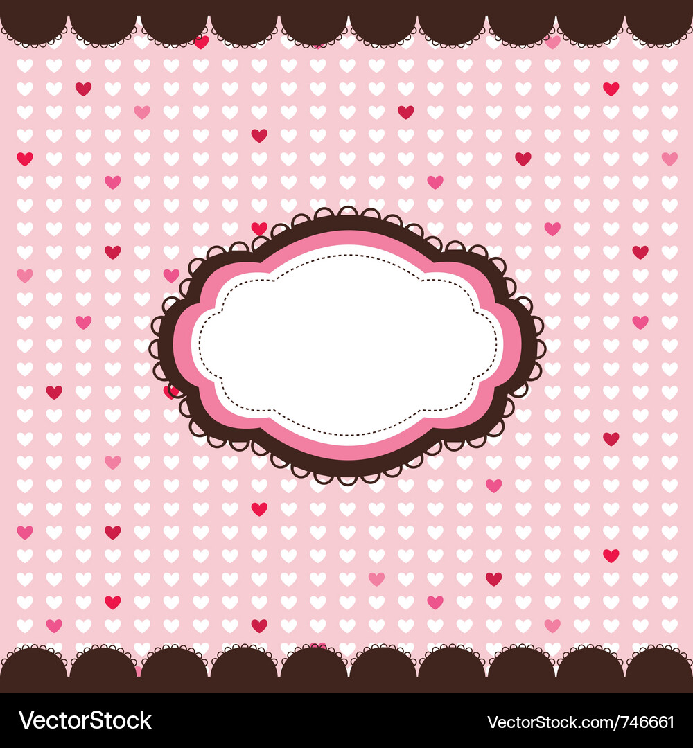 Valentine's Day Card - Romantic Hearts Vector Image