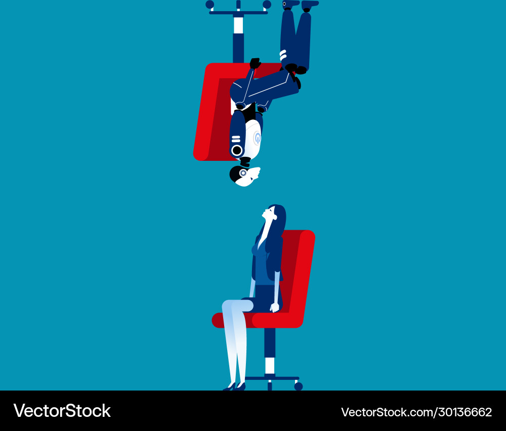Differences between human and robot concept Differences between human and robot concept vector image