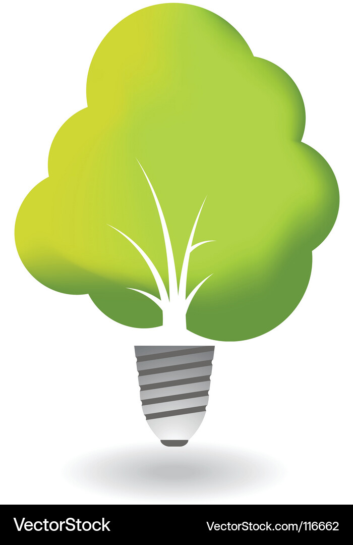 Growth and Innovation: Tree with Lightbulb Vector Image