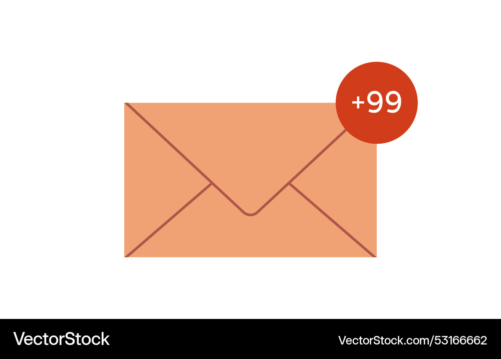 Inbox mail new message notification Inbox mail new message notification vector image