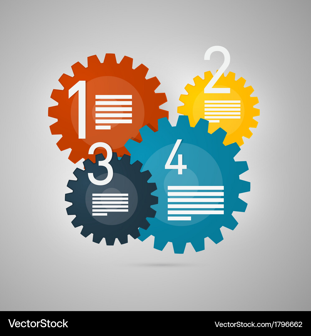 Progress steps for tutorial infographics Vector Image