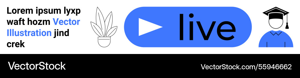Streaming platform interface with play button Streaming platform interface with play button vector image