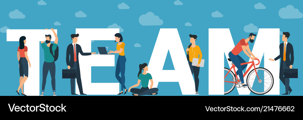 Team concept for web site header Team concept for web site header vector image