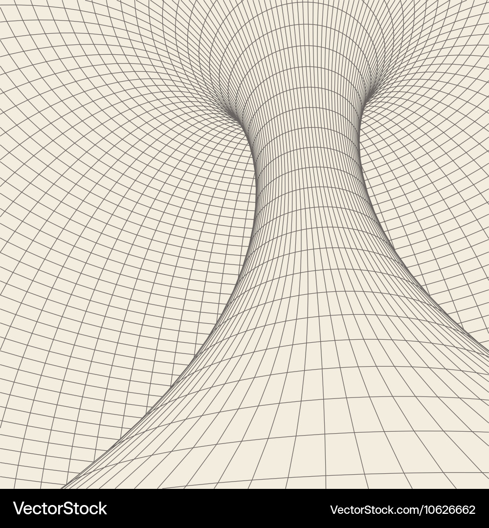 Wireframe torus with connected lines and dots vector image