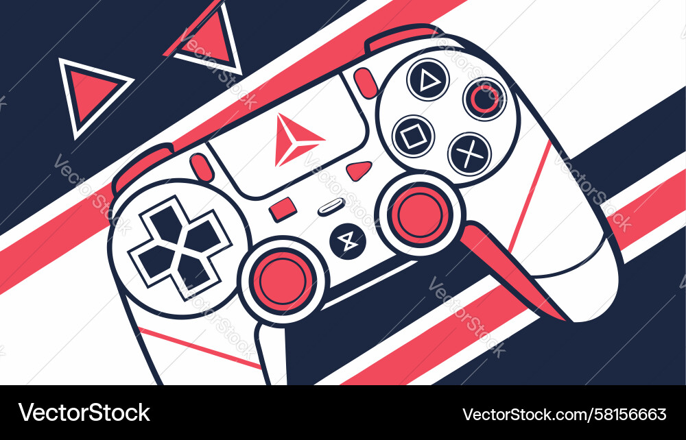 Abstract Game Controller Vector Image