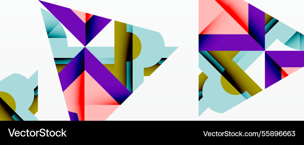 Abstract geometric composition with interlocking Abstract geometric composition with interlocking Vector Image