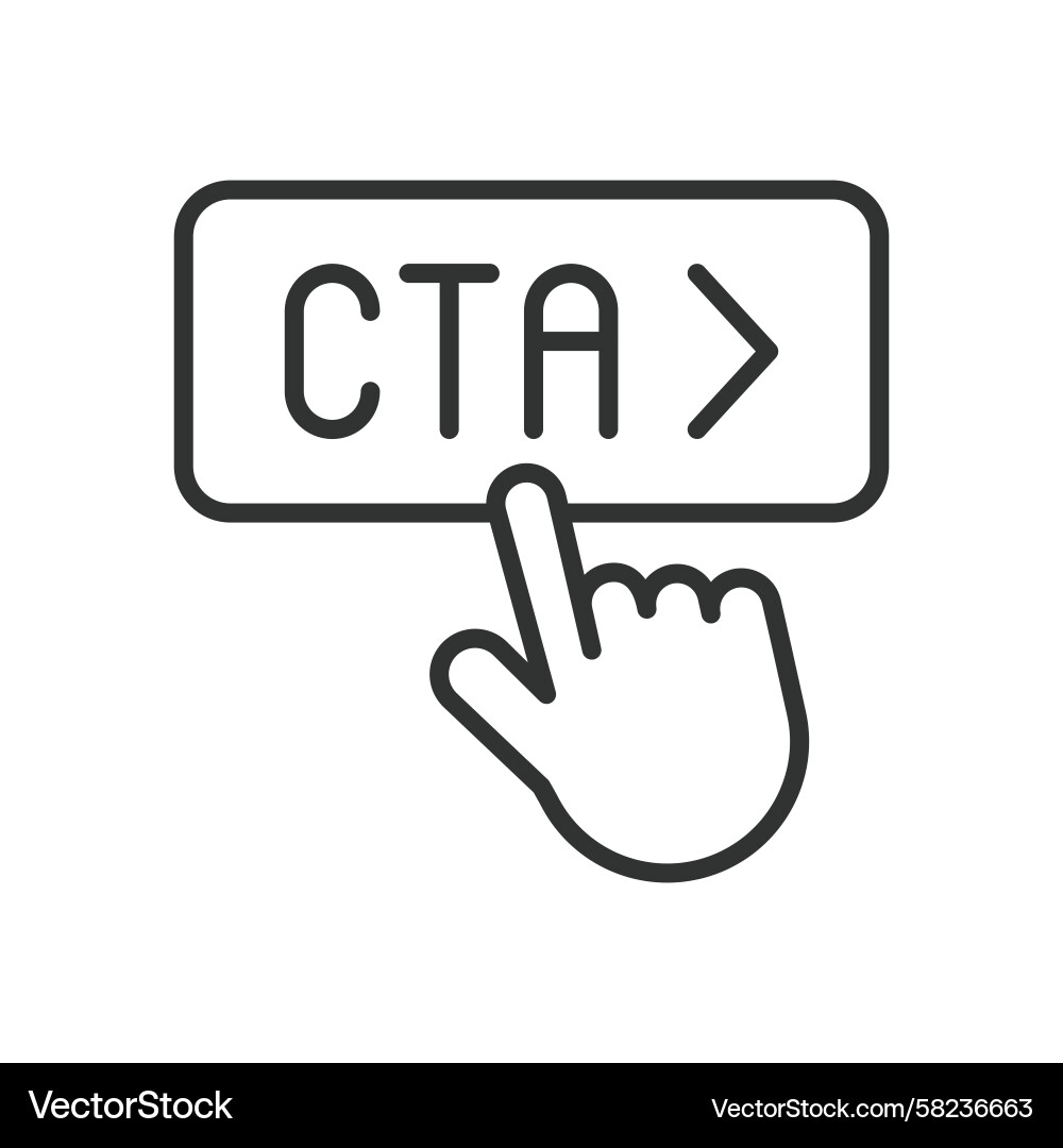 Call to Action Button Icon Vector Image