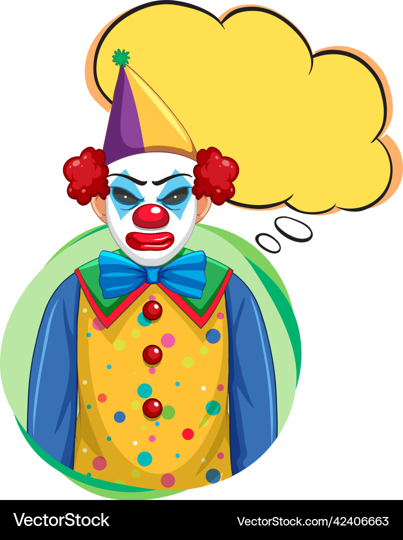 Clown with bubble speech Clown with bubble speech vector image