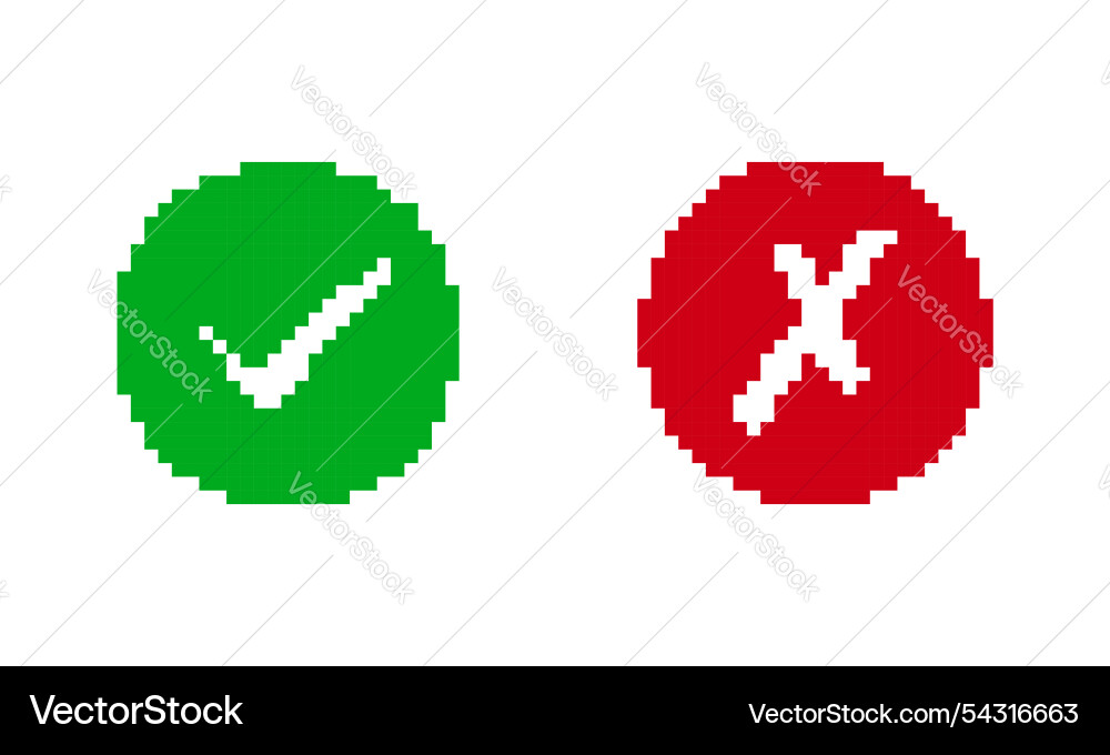 Correct and wrong indicators approval Correct and wrong indicators approval vector image