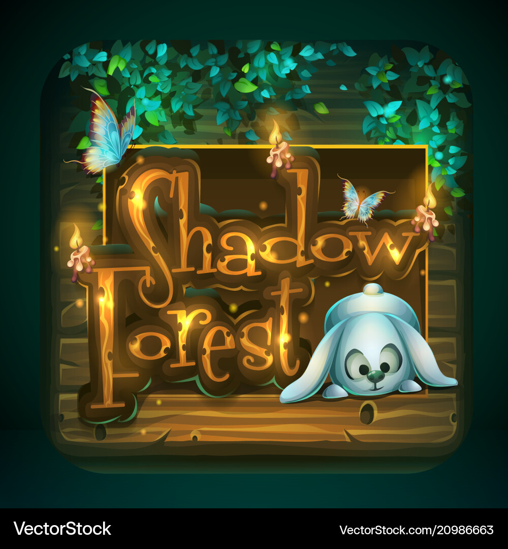 Icon for game user interface shadowy forest Vector Image