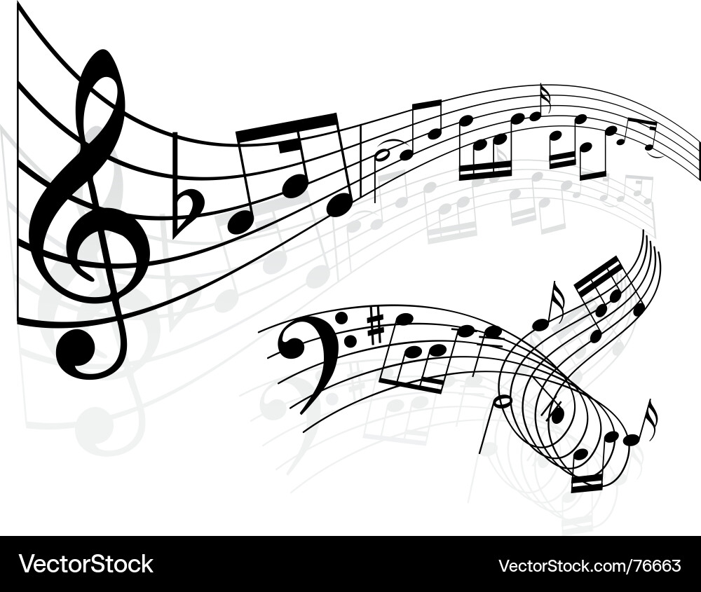 Musical Notes Background Vector Image