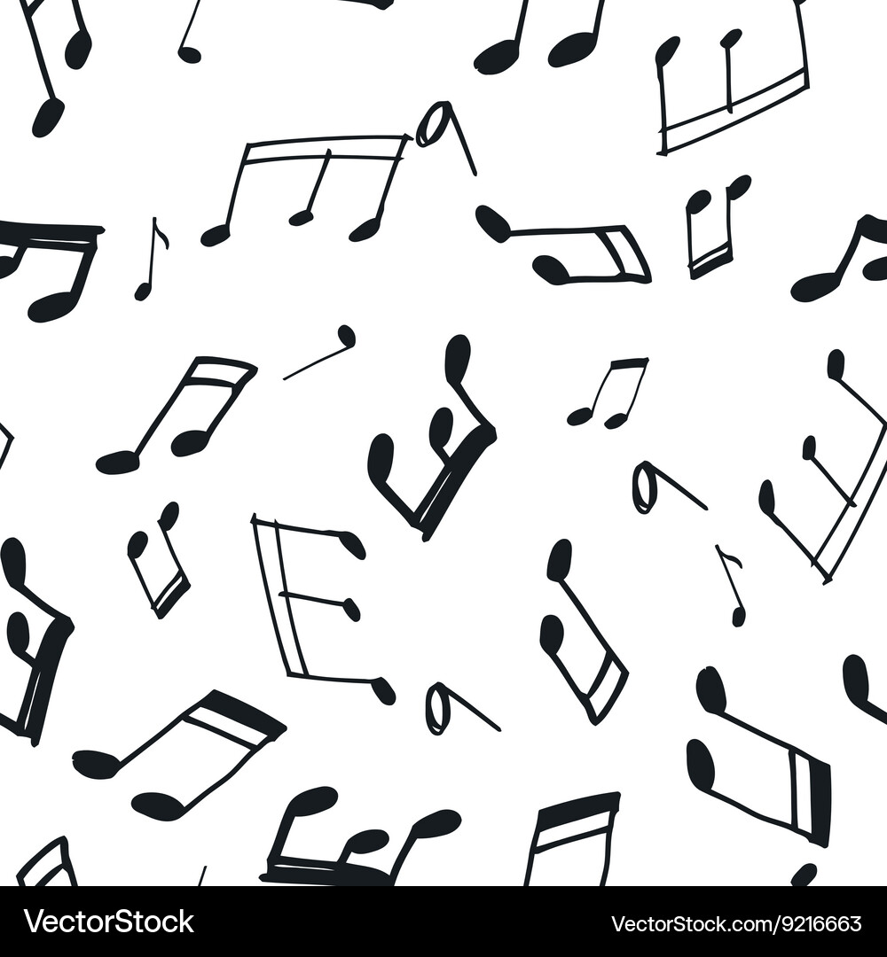 Seamless pattern with music notes Vector Image