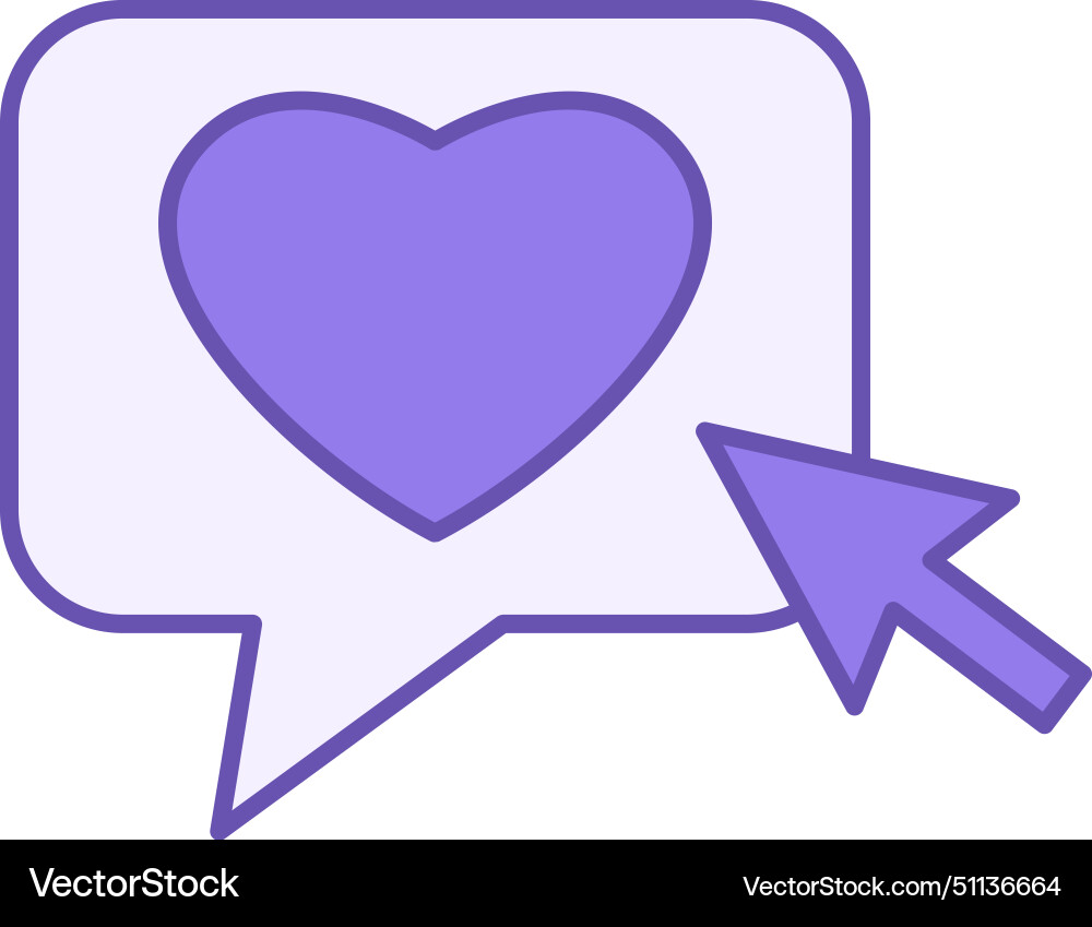 Colored icon click like clicking vector image