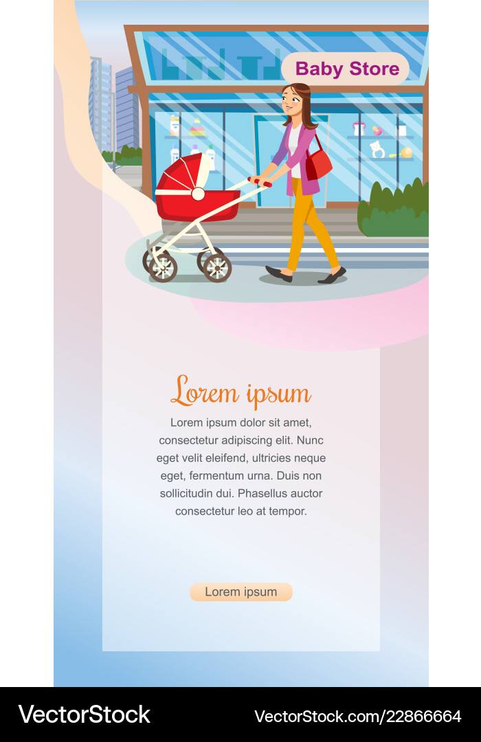 Concept purchases children goods in baby store Concept purchases children goods in baby store vector image