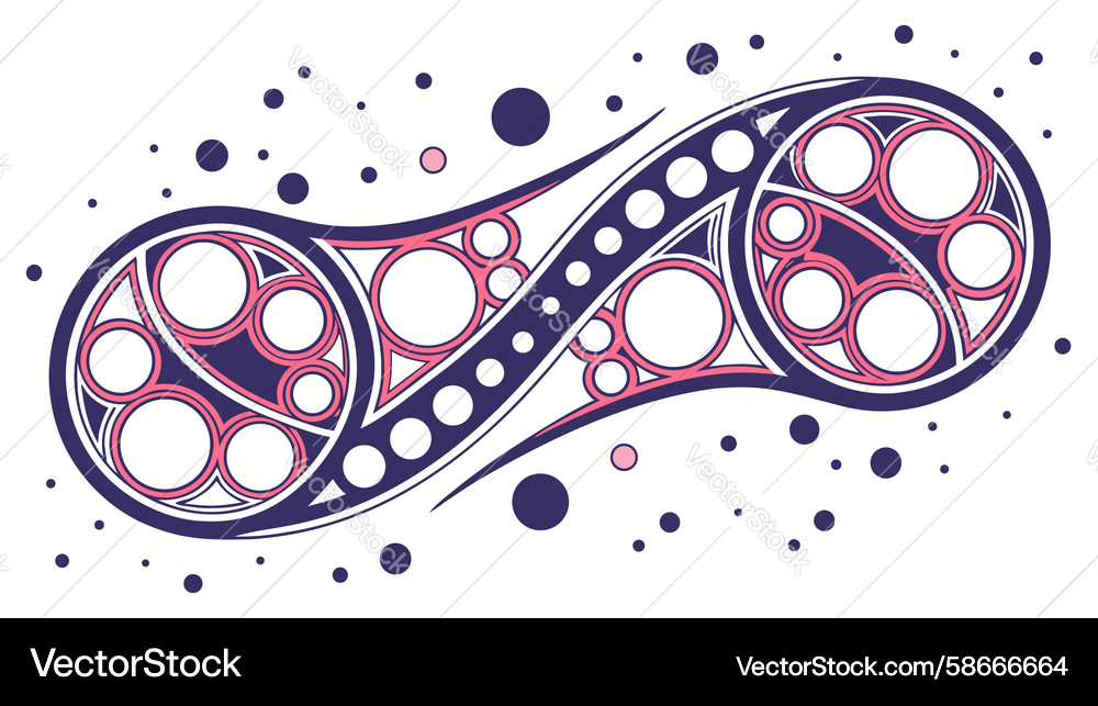 Interlocking Geometric Chain Pattern Vector Image