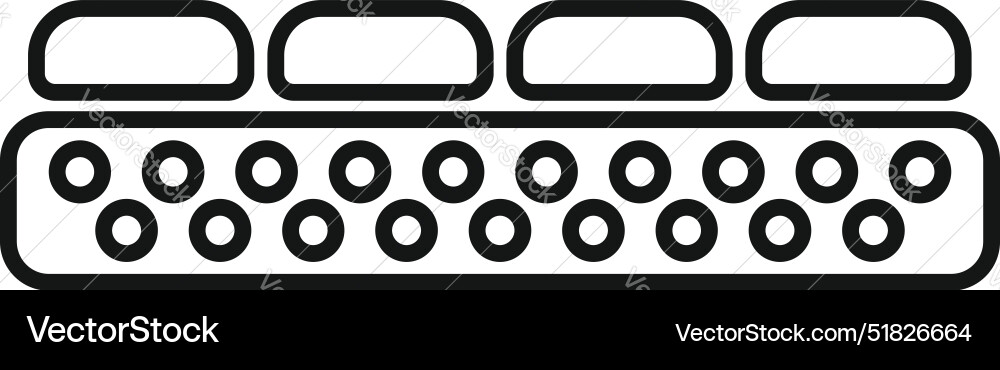 Stadium seats line icon showing fans cheering Stadium seats line icon showing fans cheering vector image