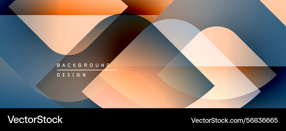 Abstract geometric design overlapping shapes Vector Image