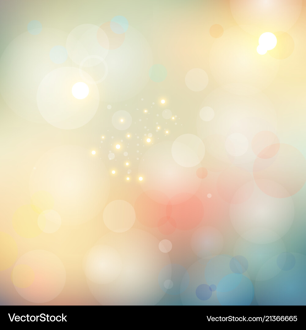 Blurred Bokeh Lights - Soft Color vector image