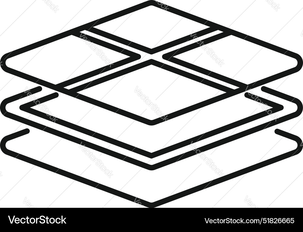 Floor tile layers showing different material Vector Image