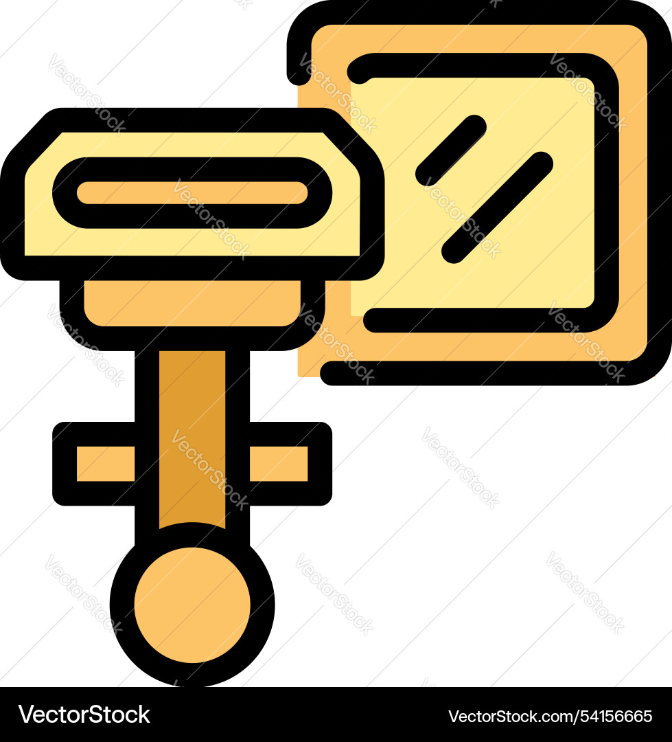 Handheld barcode scanner reading code from box Handheld barcode scanner reading code from box vector image