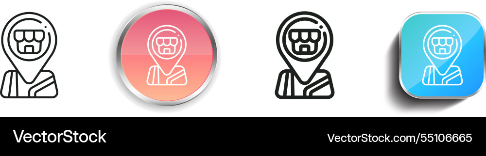 Interface icon thin linear regular and button Vector Image