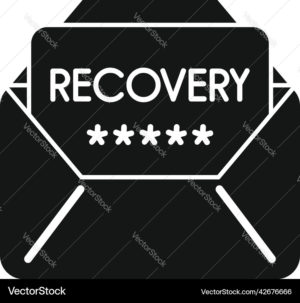 Mail recovery icon simple ui page Vector Image