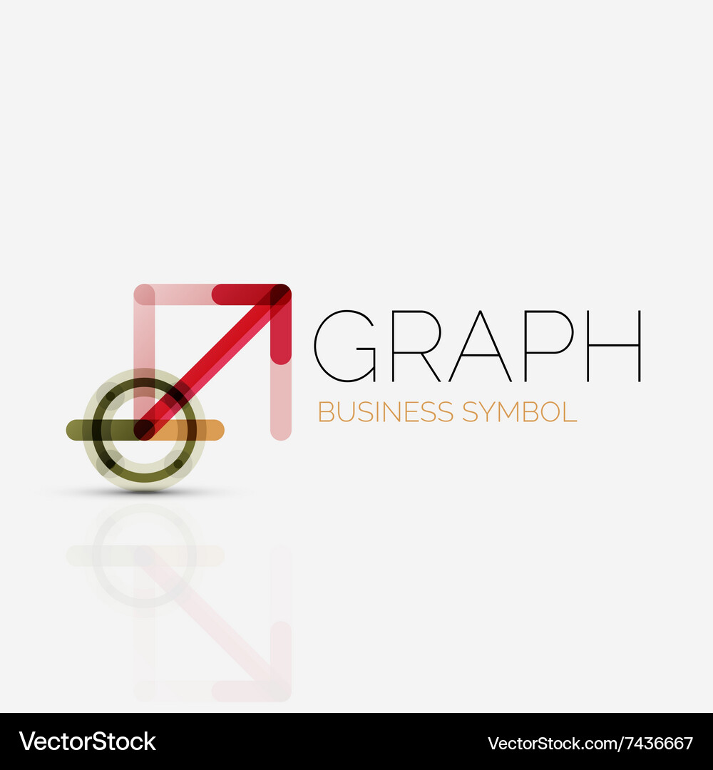 Abstract logo idea linear chart or graph Vector Image
