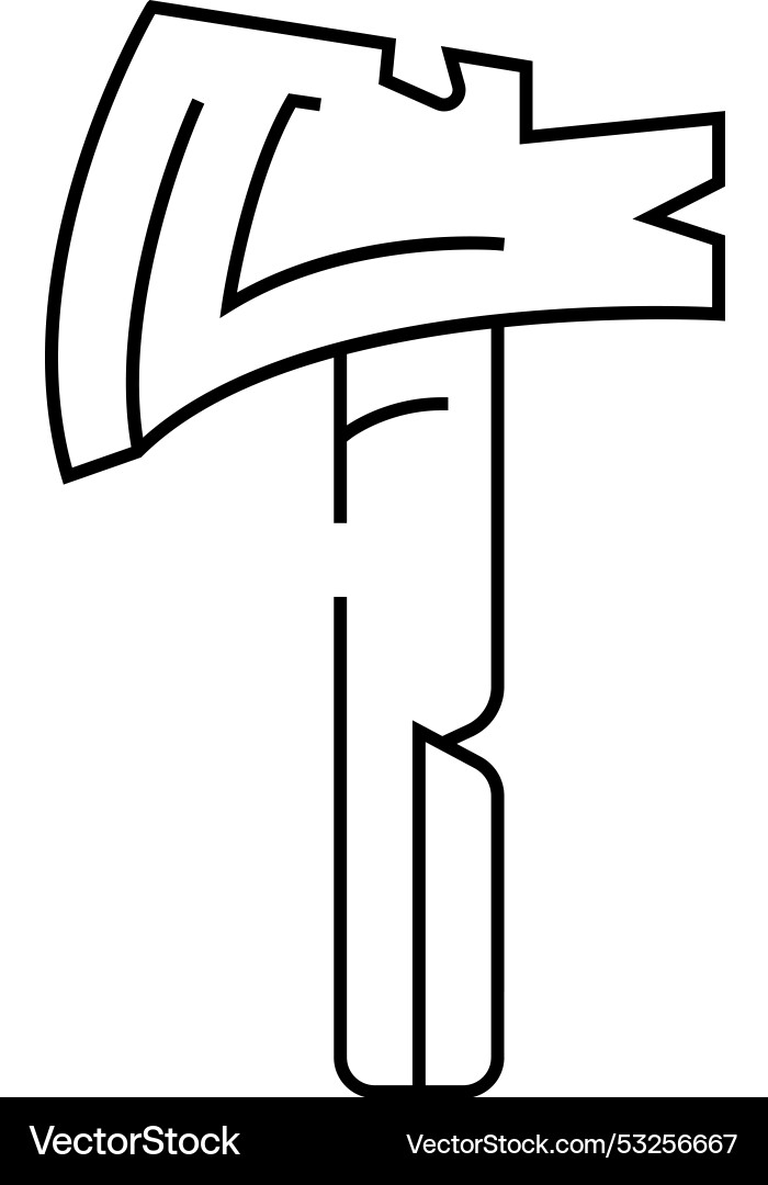 Ax multitool line icon Ax multitool line icon vector image