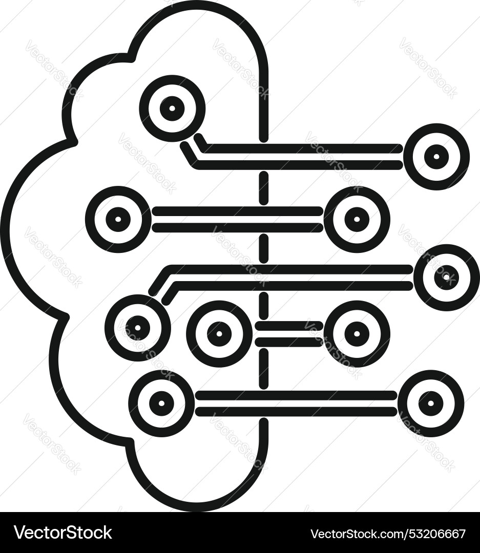 Cloud computing electronic circuit board data Cloud computing electronic circuit board data vector image