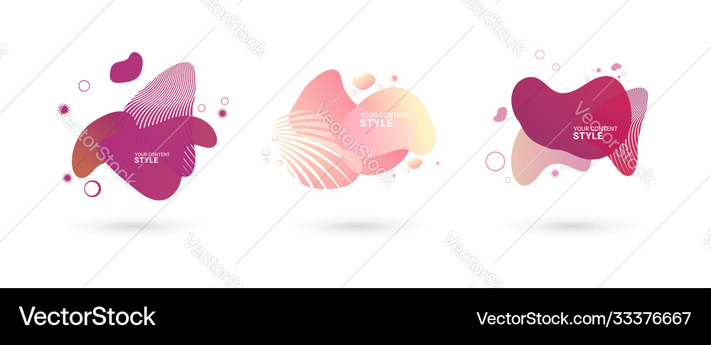 Set abstract and dynamical colored buttons Set abstract and dynamical colored buttons Vector Image