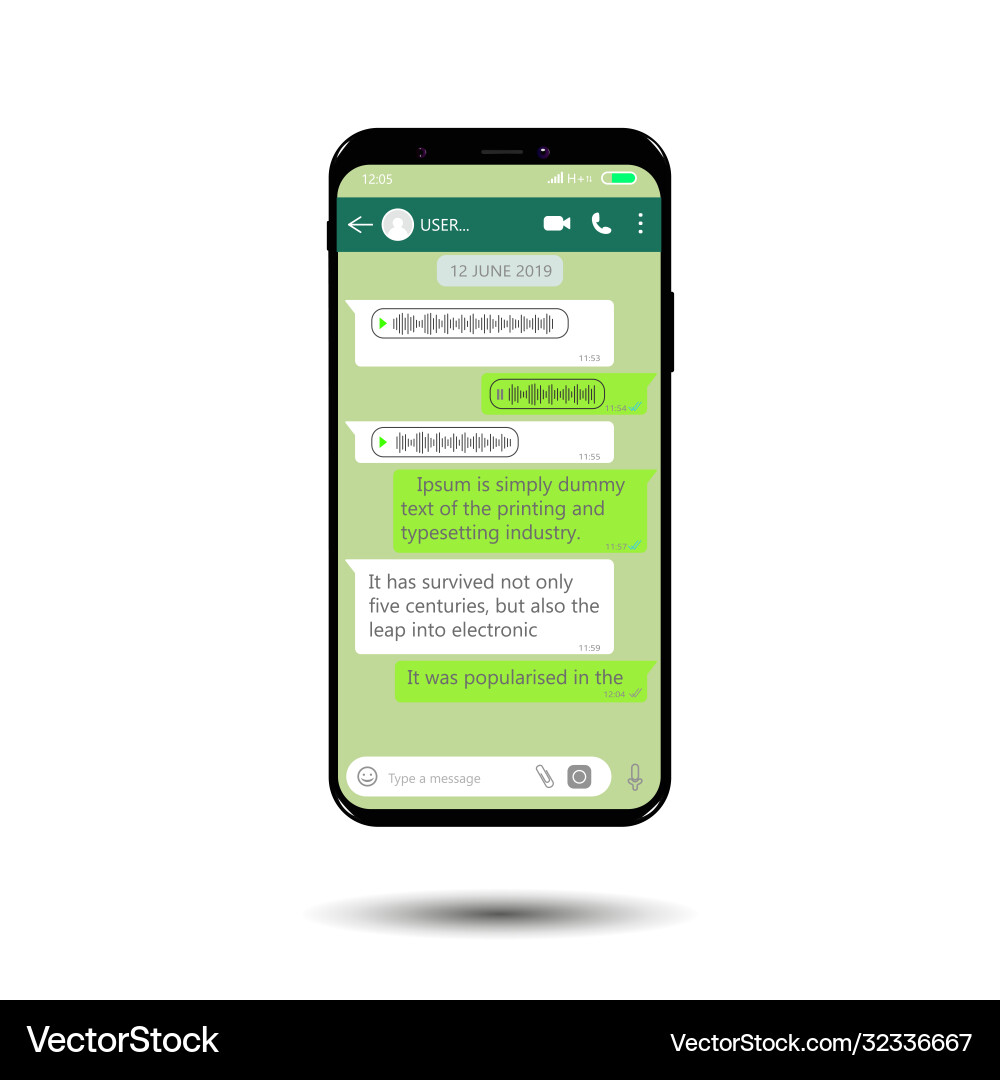 Smart Phone Messaging App Vector Image