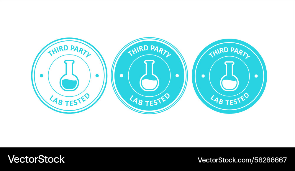 Third Party Lab Testing Icons Vector Image