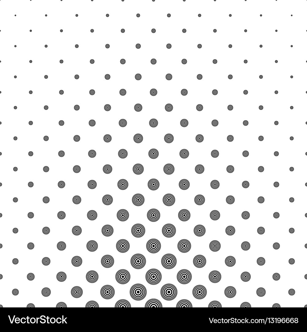 Abstract monochrome concentric circle pattern Vector Image