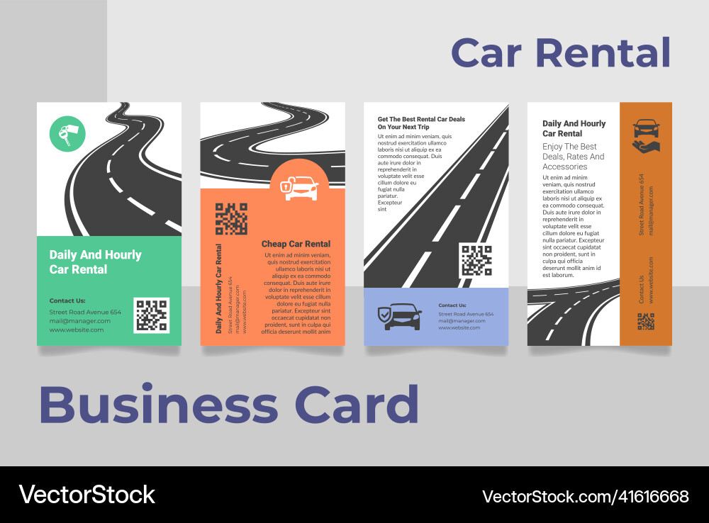 Car Rental Business Card Vector Image