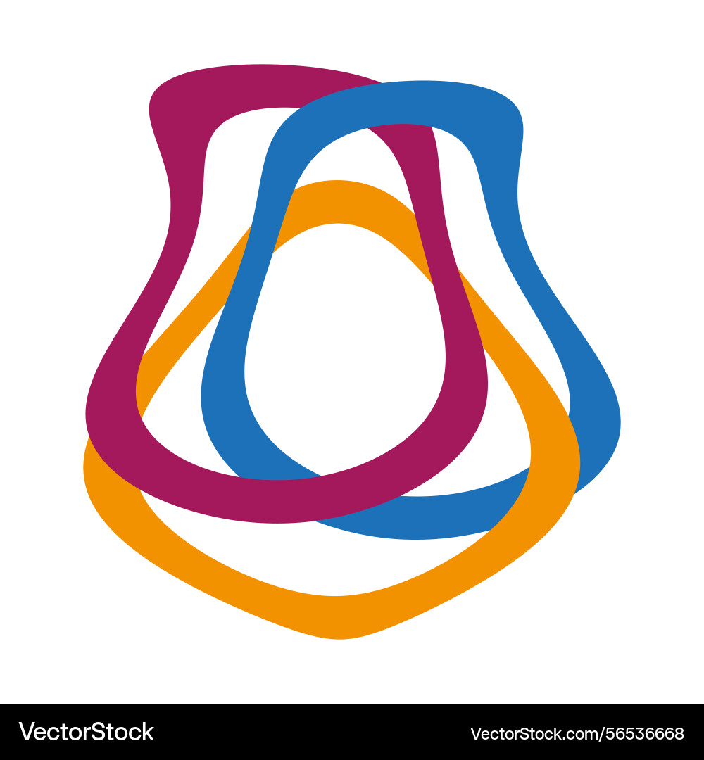 Colorful loop design soft abstract shape Colorful loop design soft abstract shape vector image
