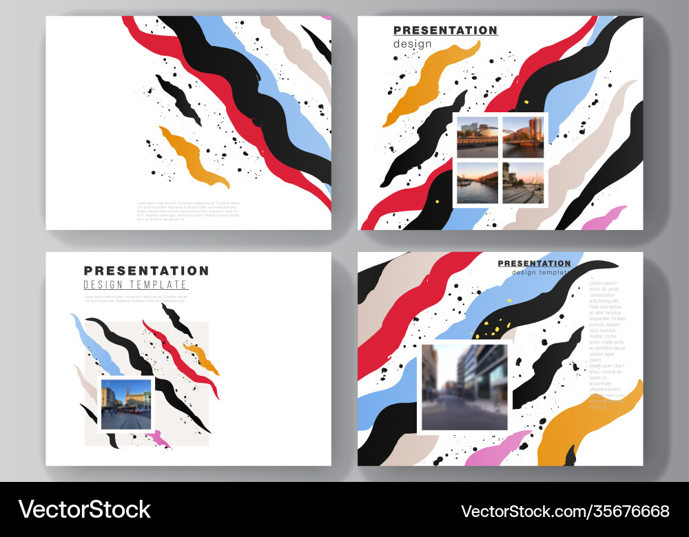 Layout presentation slides design Layout presentation slides design vector image